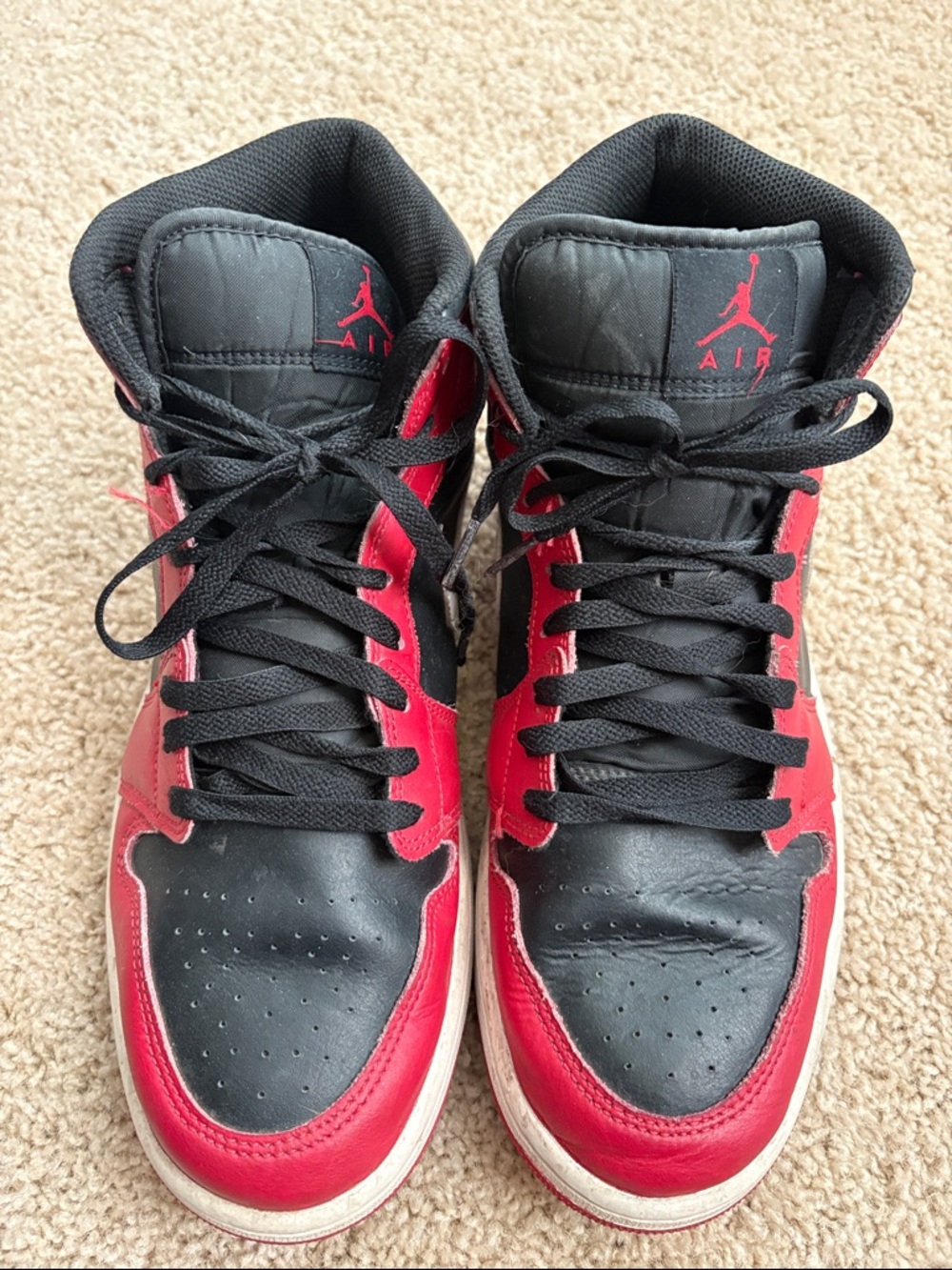 Nike Air Jordan Mid Gym Red Black/White Athletic Sneakers
